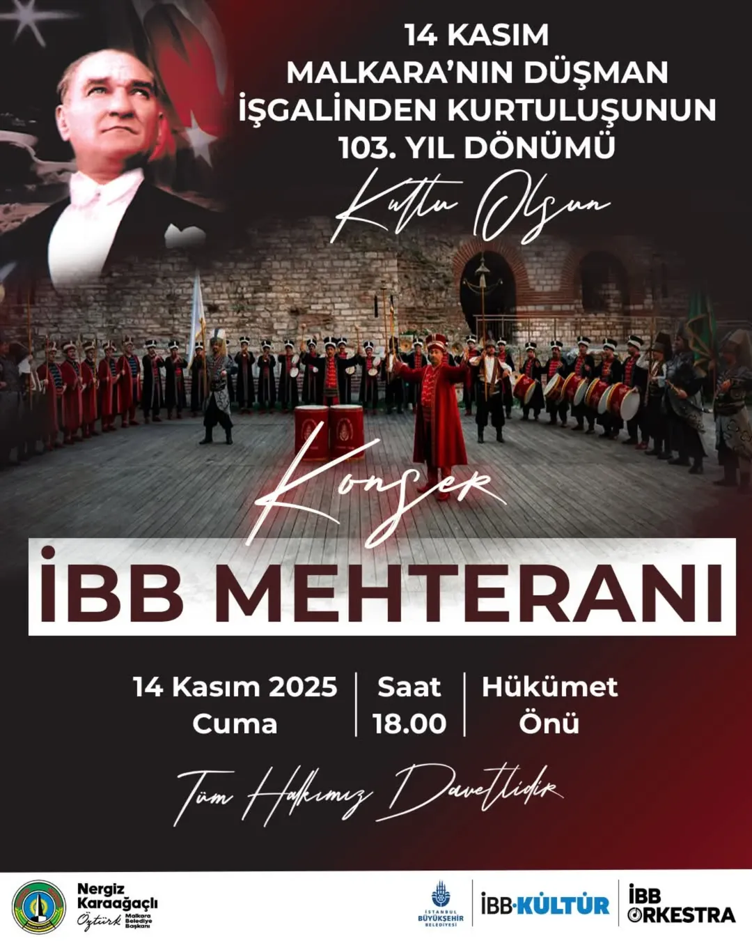 İstanbul Büyükşehir Belediyesi- 14 Kasım Malkara'nın Düşman İşgalinden Kurtuluşunun 103. Yıldönümü