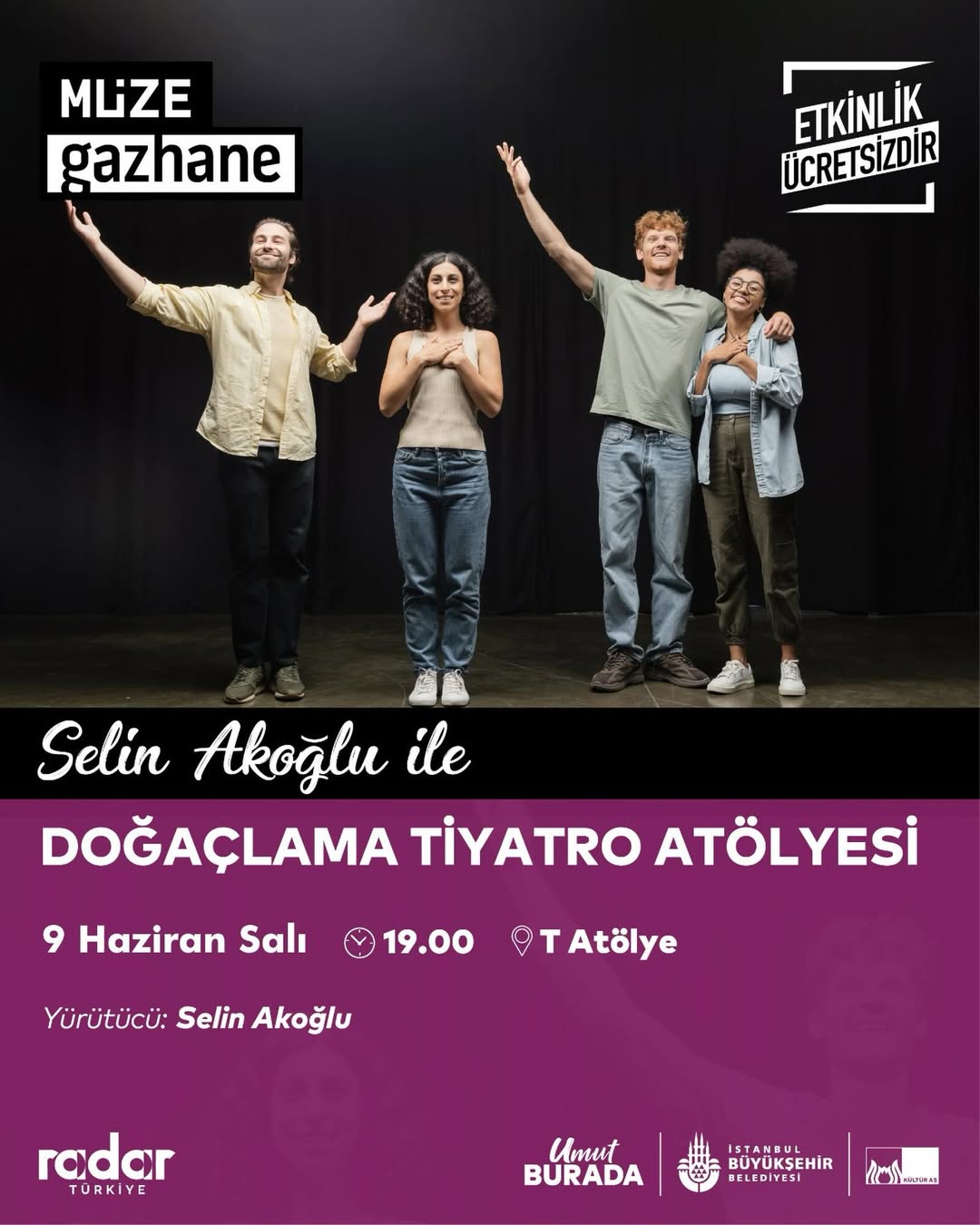 Müze Gazhane - Selin Akoğlu ile Doğaçlama Tiyatro Atölyesi