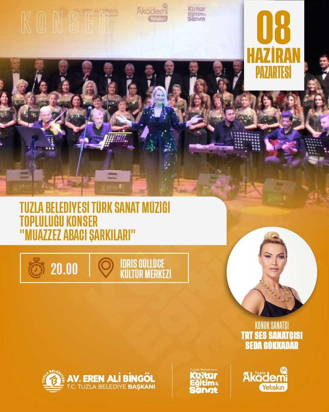 Tuzla Kültür - Tuzla Belediyesi Türk Sanat Müziği Topluluğu Konser: “Muazzez Abacı Şarkıları” 