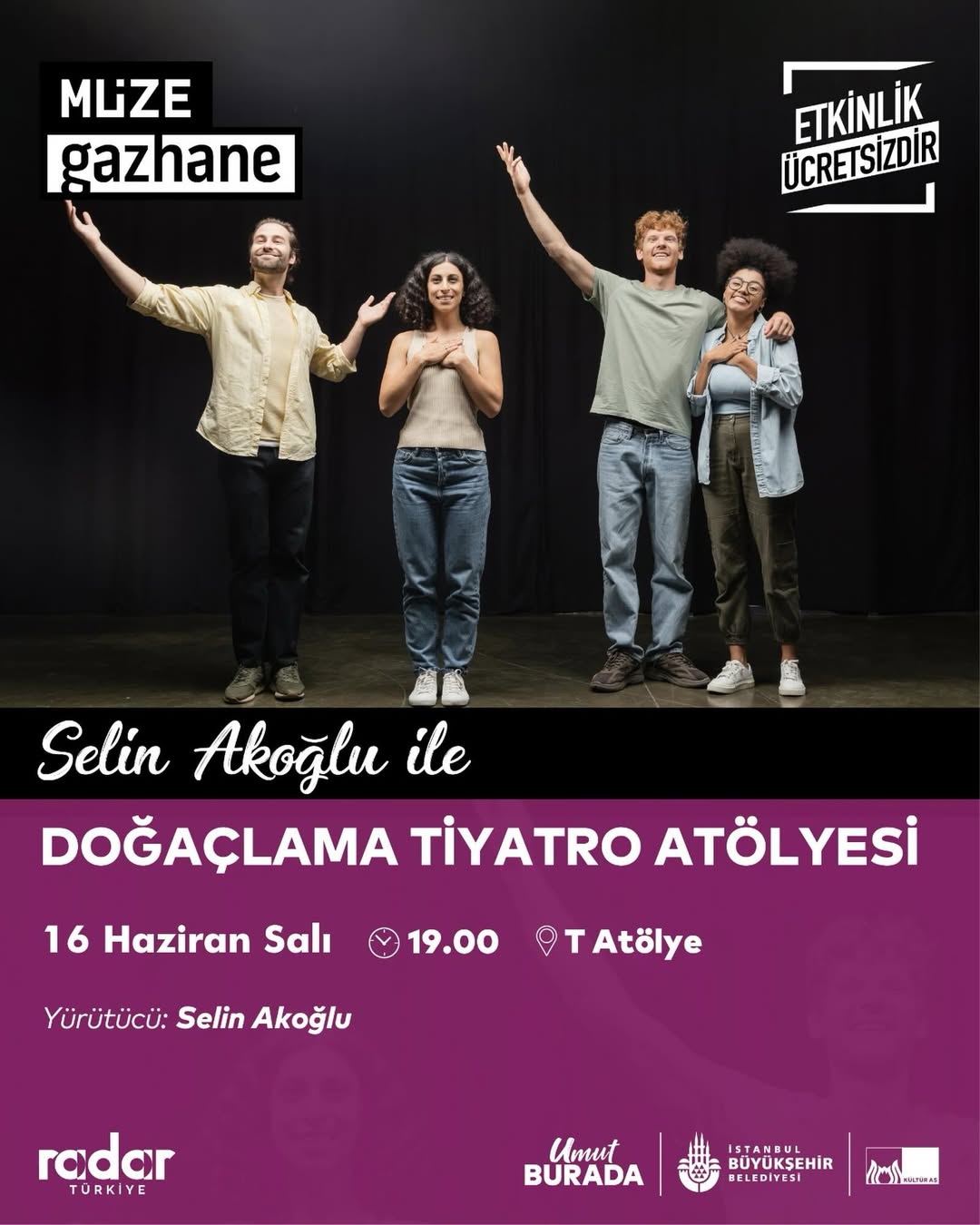 Müze Gazhane - Selin Akoğlu ile “Doğaçlama Tiyatro Atölyesi”
