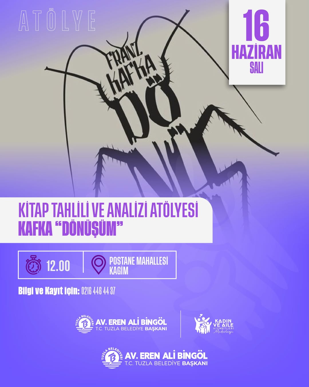 Tuzla Kültür - Kitap Tahlili ve Analizi Atölyesi: Kitap: Kafka - Dönüşüm