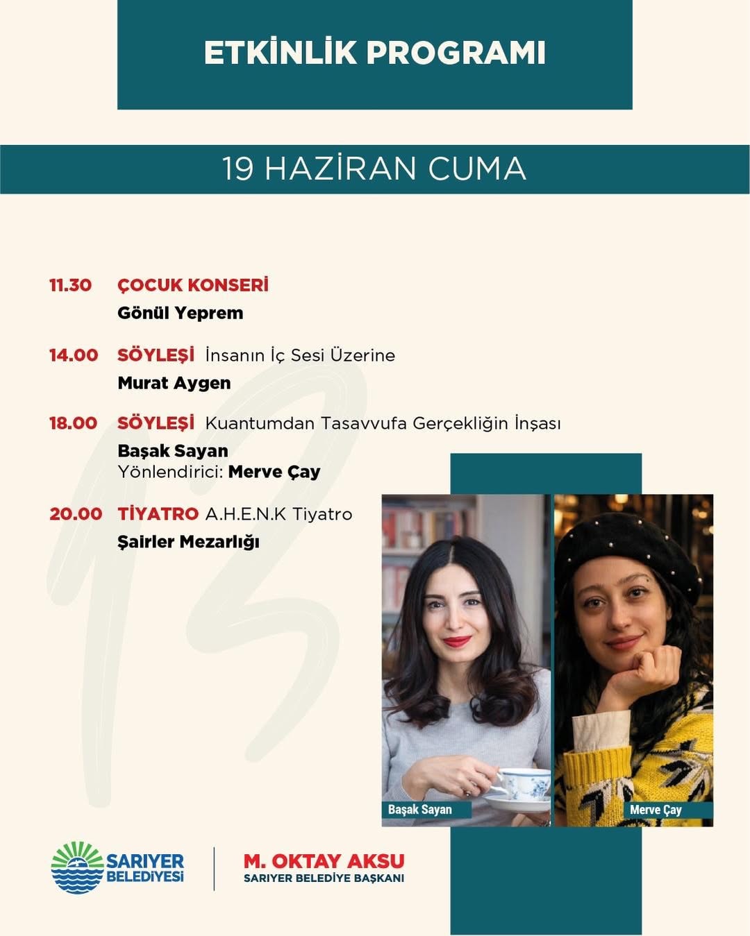 Sarıyer Kültür Sanat - 13. Uluslararası Sarıyer Edebiyat Günleri: 3. Gün Etkinlik Programı 